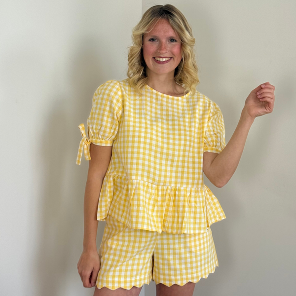 Vero vichy set yellow