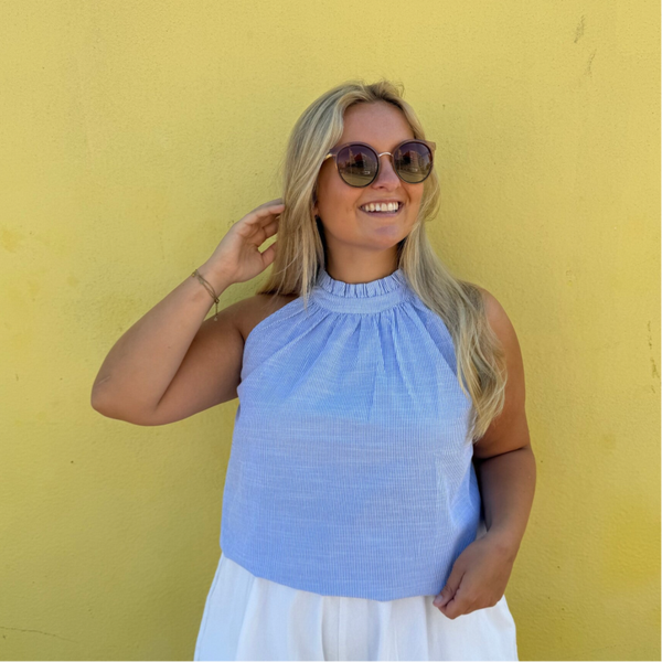Suzanne top light blue