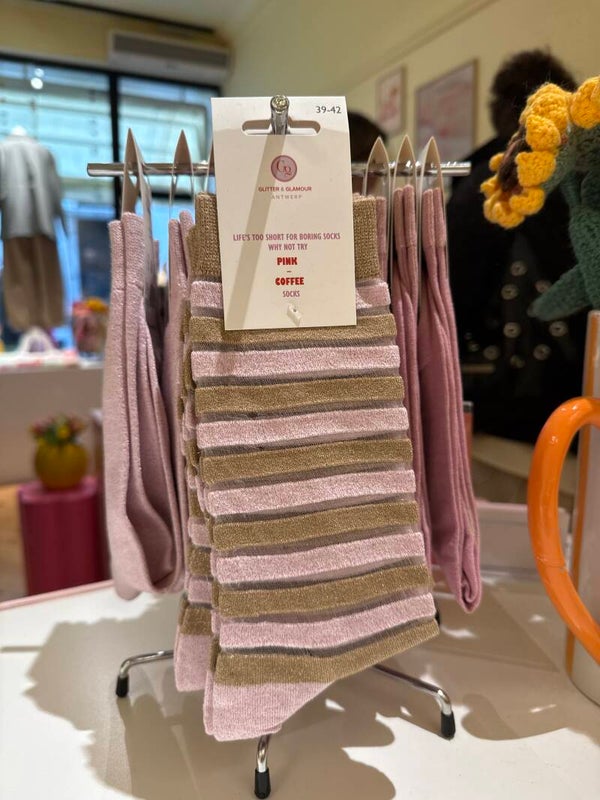 “Pink coffee” socks
