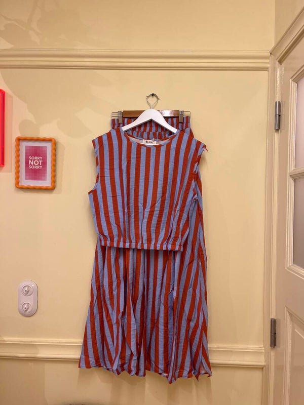 Yvette set terracotta blue