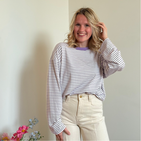 Lot longsleeve purple white