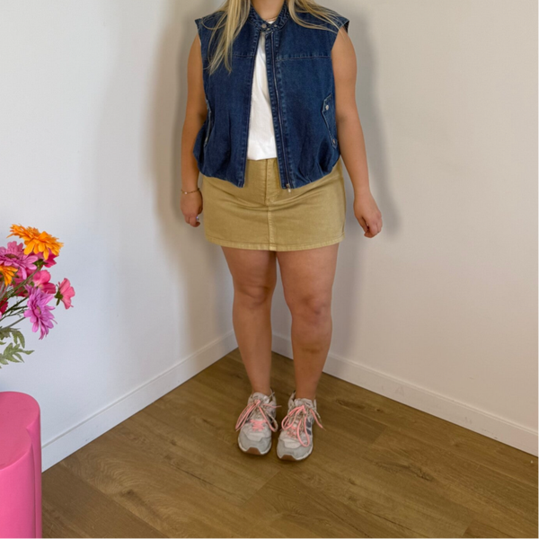 Suze skort camel