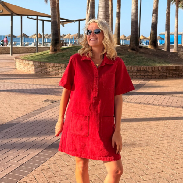 Roosje jeansdress red