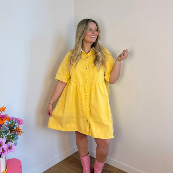 Sonia jeansdress yellow