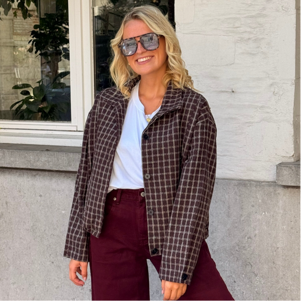 Emmeline jacket vichy brown