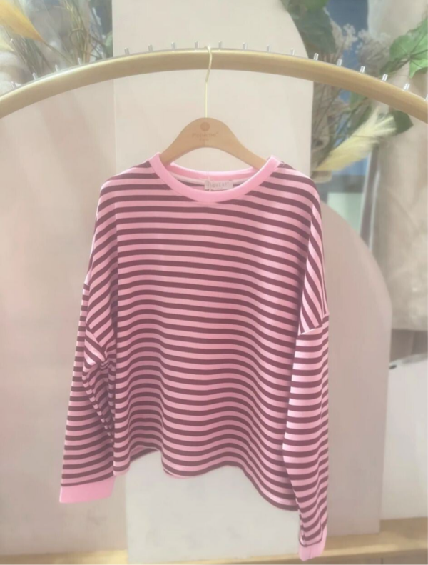 Madelon longsleeve bordeaux pink