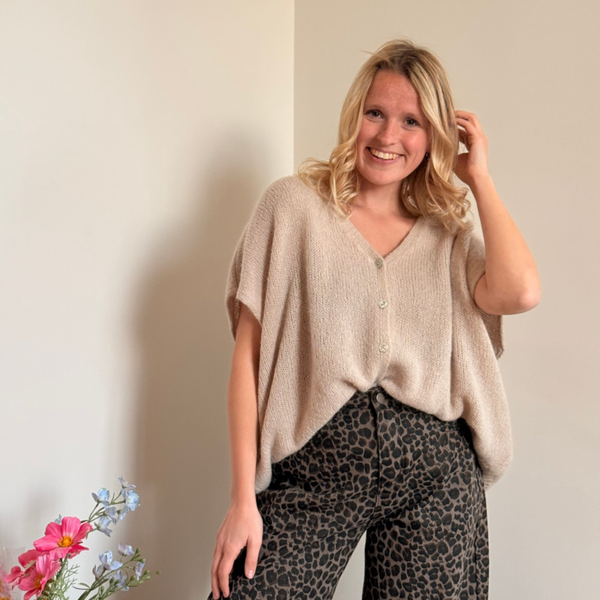 Loraine loose knit beige