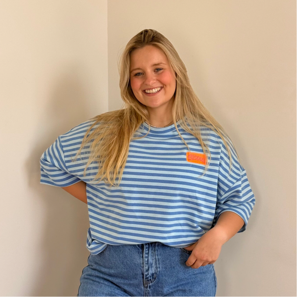 Liselotte t-shirt blue-light blue - Bisous patch