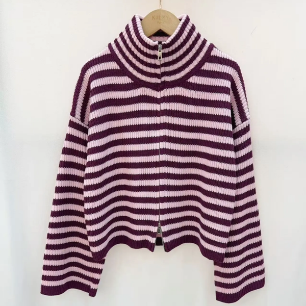 Roxy zipper sweater burgundy/pink