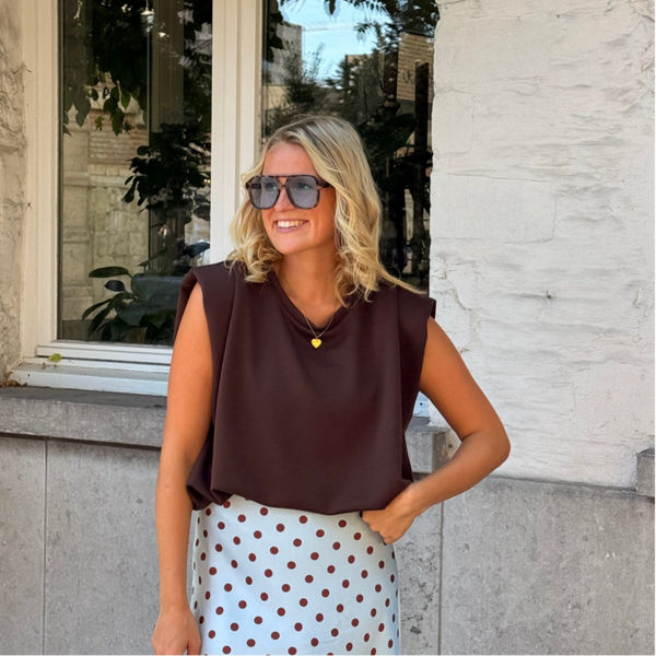Fie top choco brown