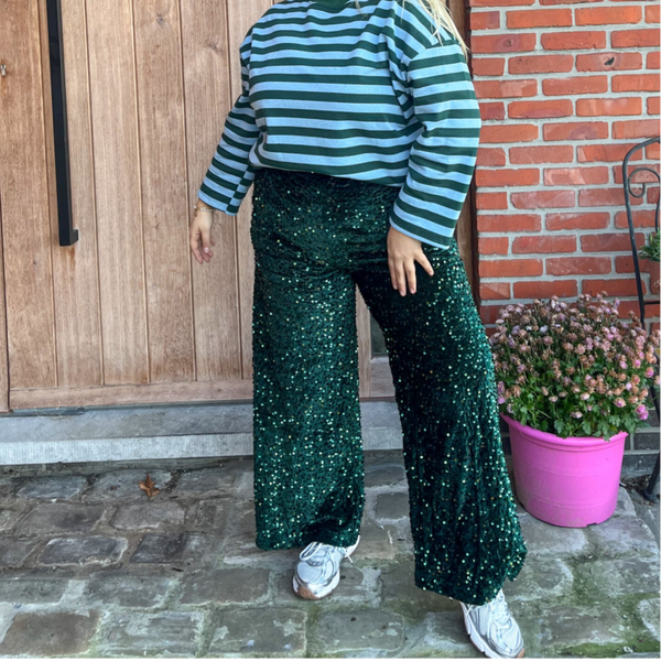 Elphie glitter pants green