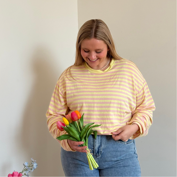 Lot longsleeve yellow pink