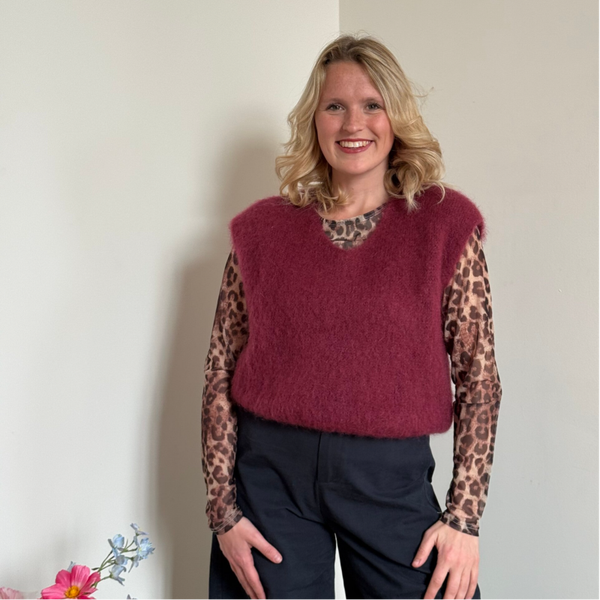 Livia short knit bordeaux