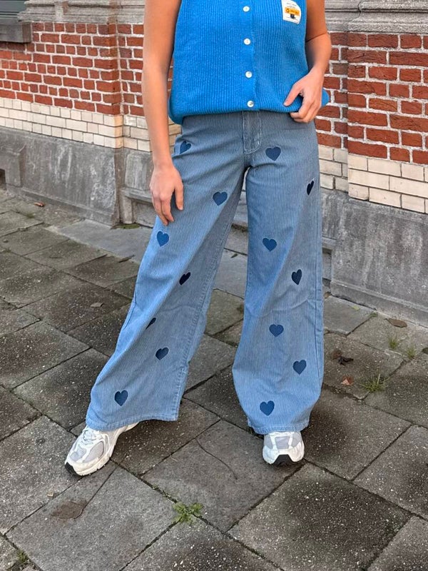 Anna jeans blue hearts
