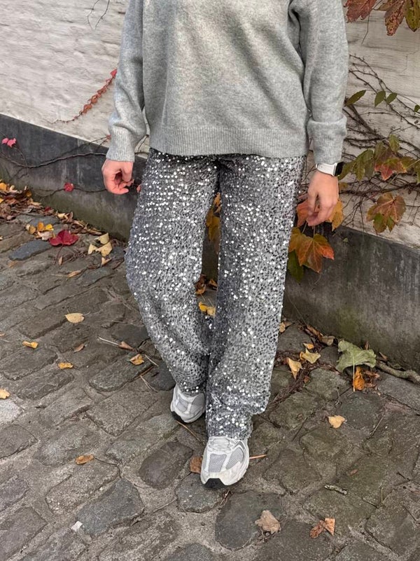 Lara glitter pants grey