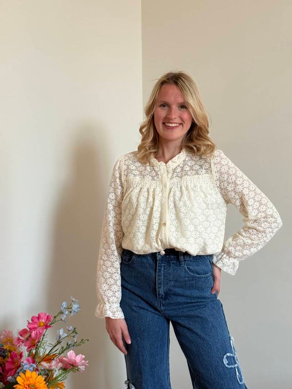 Lavie blouse white lace