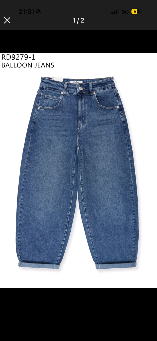 Brenda barrel jeans dark blue
