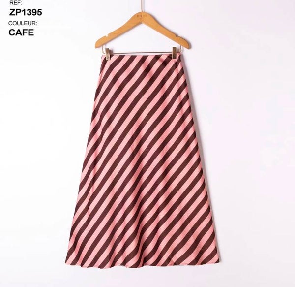 Lucille long skirt cafe - pink
