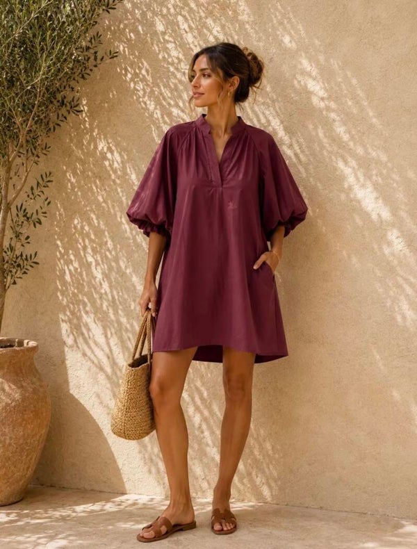 Britt dress prune