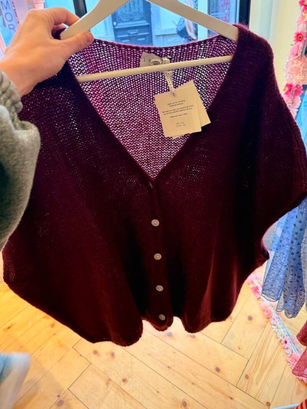 Loraine loose knit bordeaux