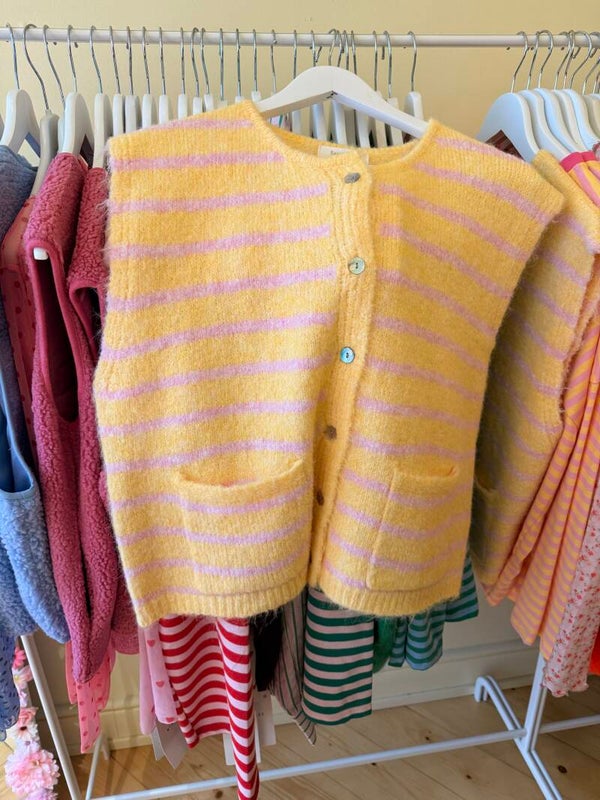 Sien debardeur yellow pink stripes