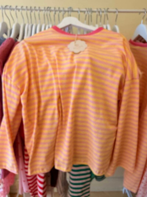 Madelon longsleeve pink yellow stripes