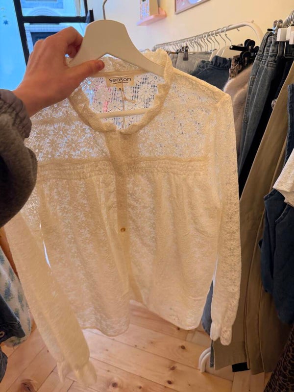 Lavie blouse white kant