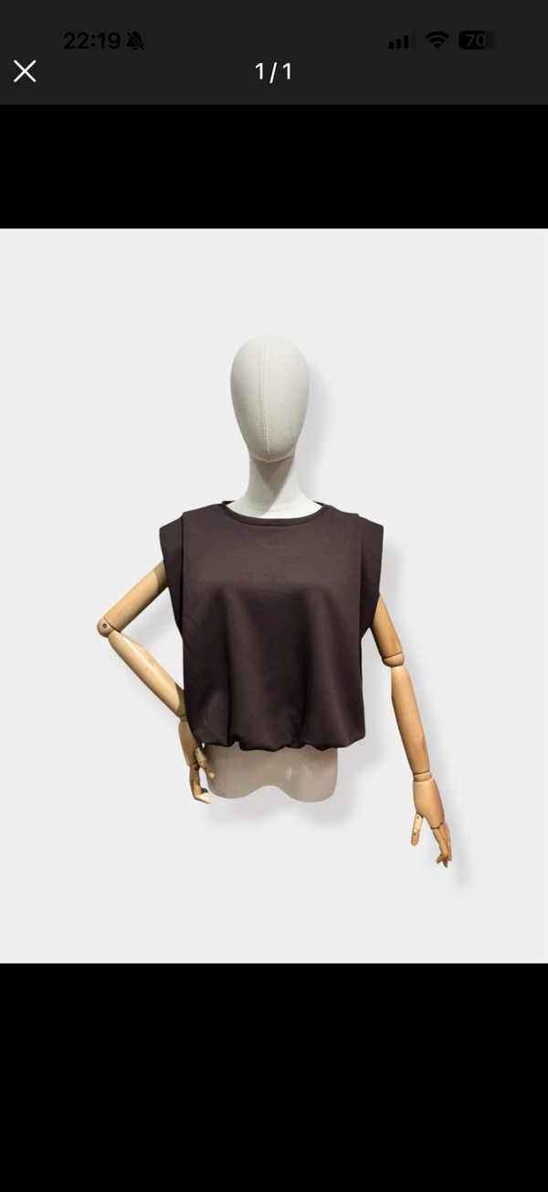 Fie top choco brown
