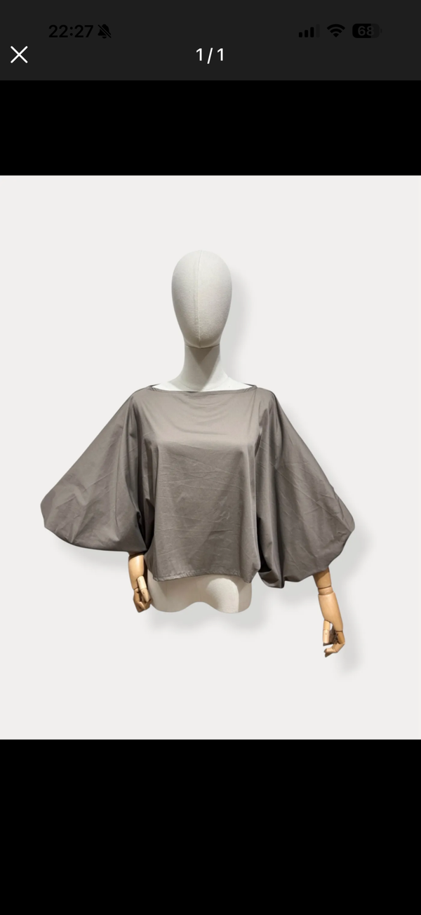 Aagje blouse taupe sleeves