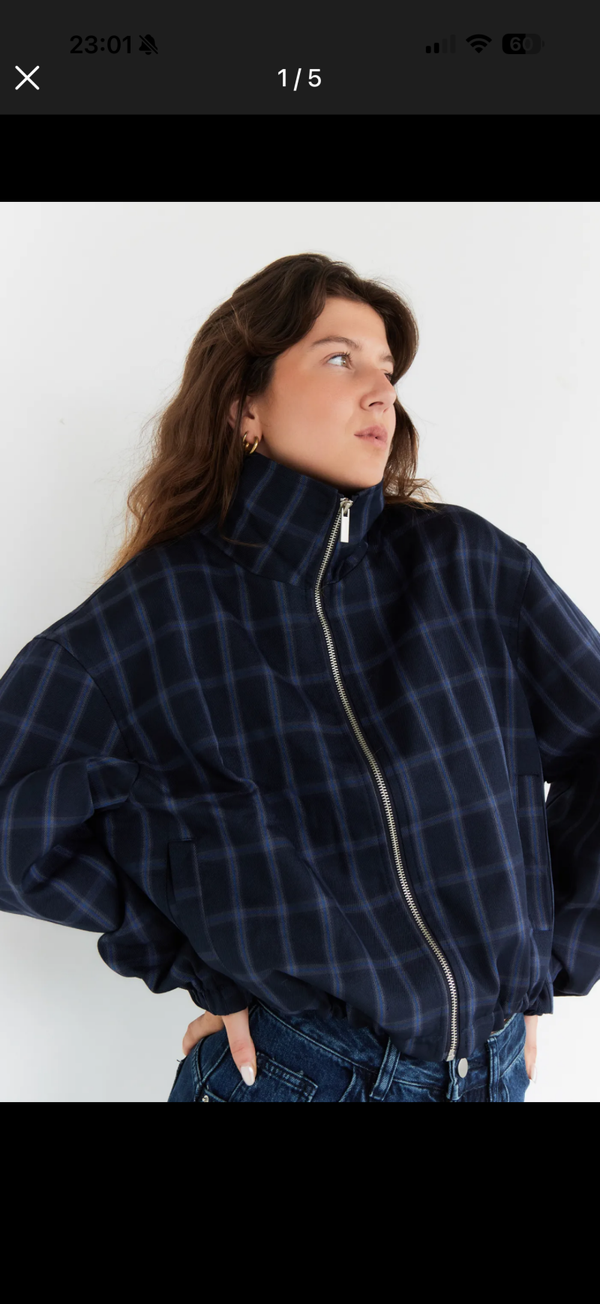 Jacky jacket vichy navy blue