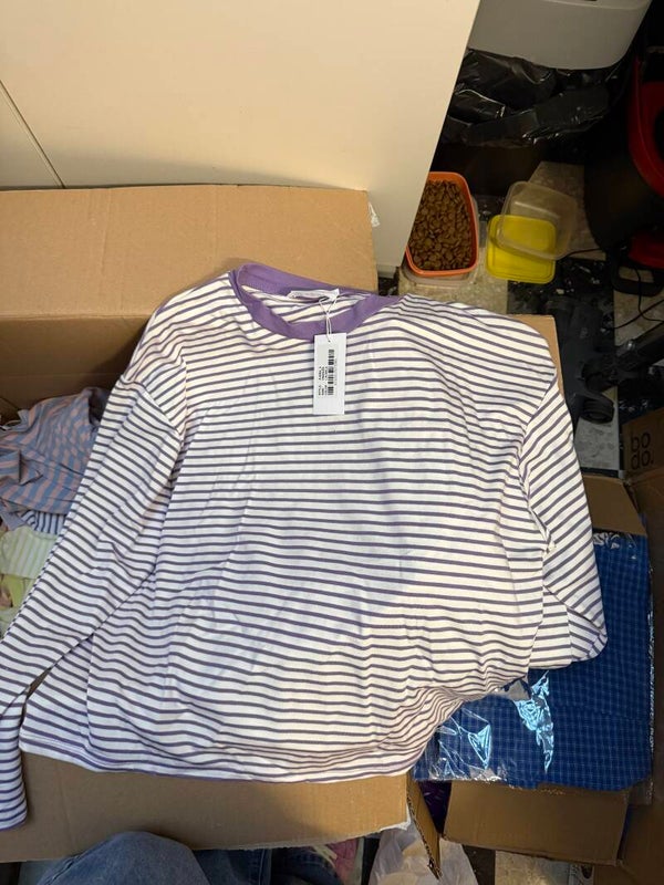 Lina longsleeve purple white