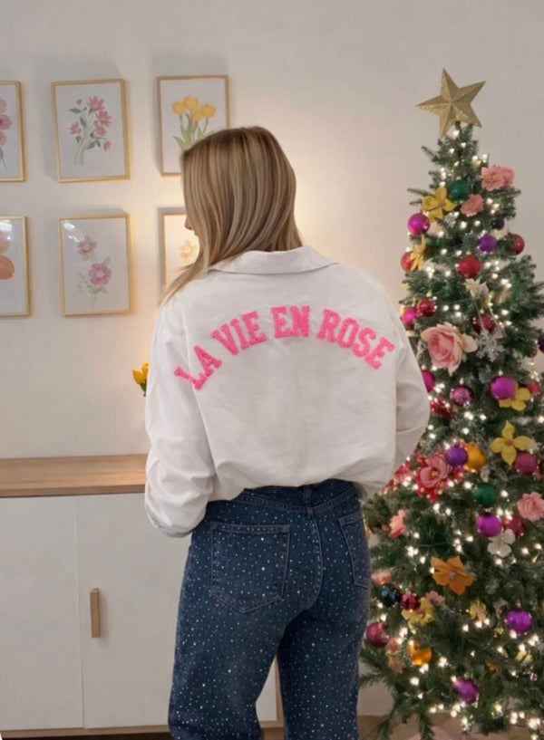 Juliette blouse “la vie en rose” pink