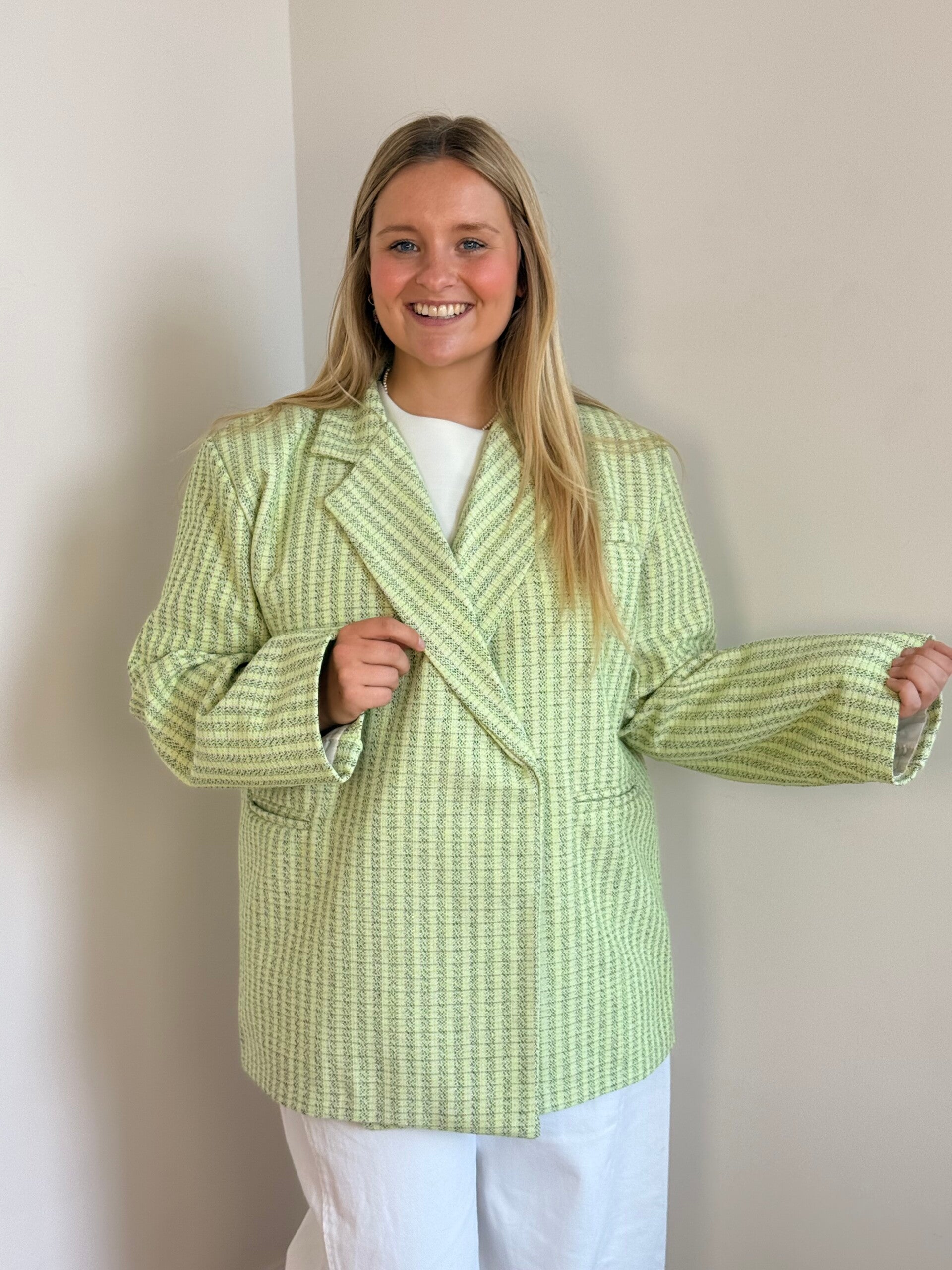 Azzu blazer lime green