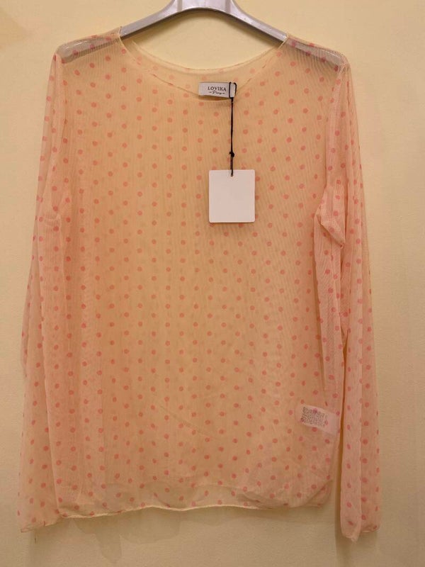 Lise longsleeve yellow pink dots