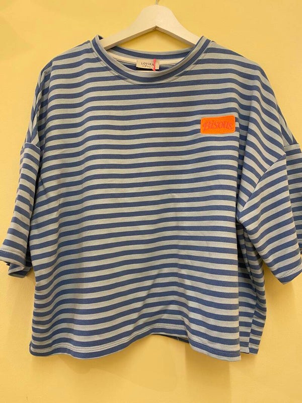 Liselotte t-shirt blue-light blue - Bisous patch