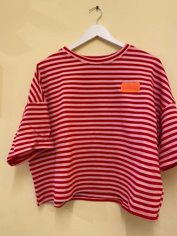 Liselotte t-shirt red-pink - Bisous patch