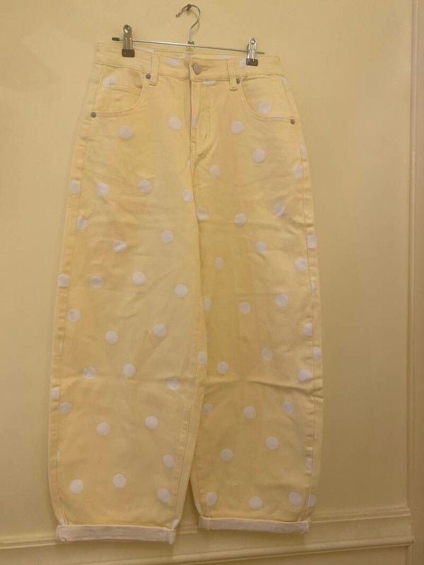 Bo yellow polkadot balloon jeans