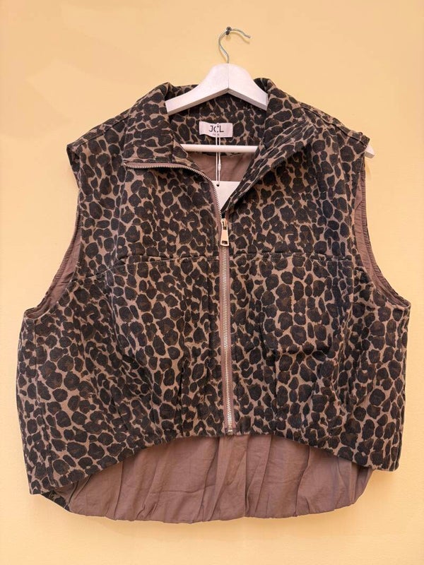 Zoë summer vest leopard