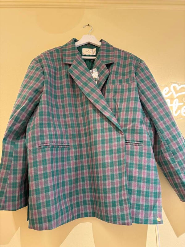 Jasmiin blazer checkerd pink - green