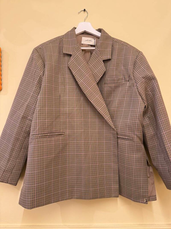 Jasmiin oversized blazer bird coffee check