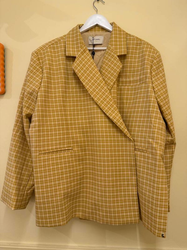 Jasmiin oversized blazer yellow plais