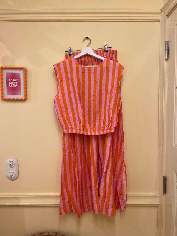 Yvette set pink orange