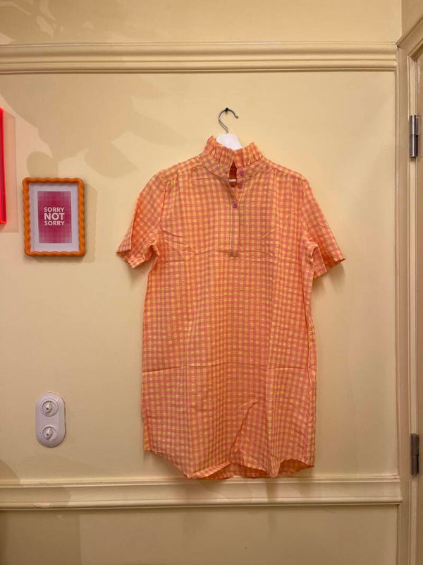 Loeka  vichy dress pink yellow