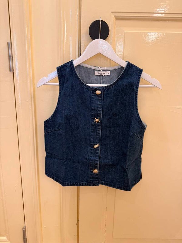 Janna jeans top gold buttons