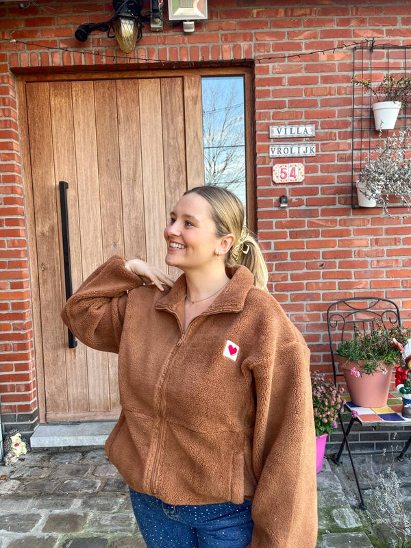 Mina teddy sweater Brown