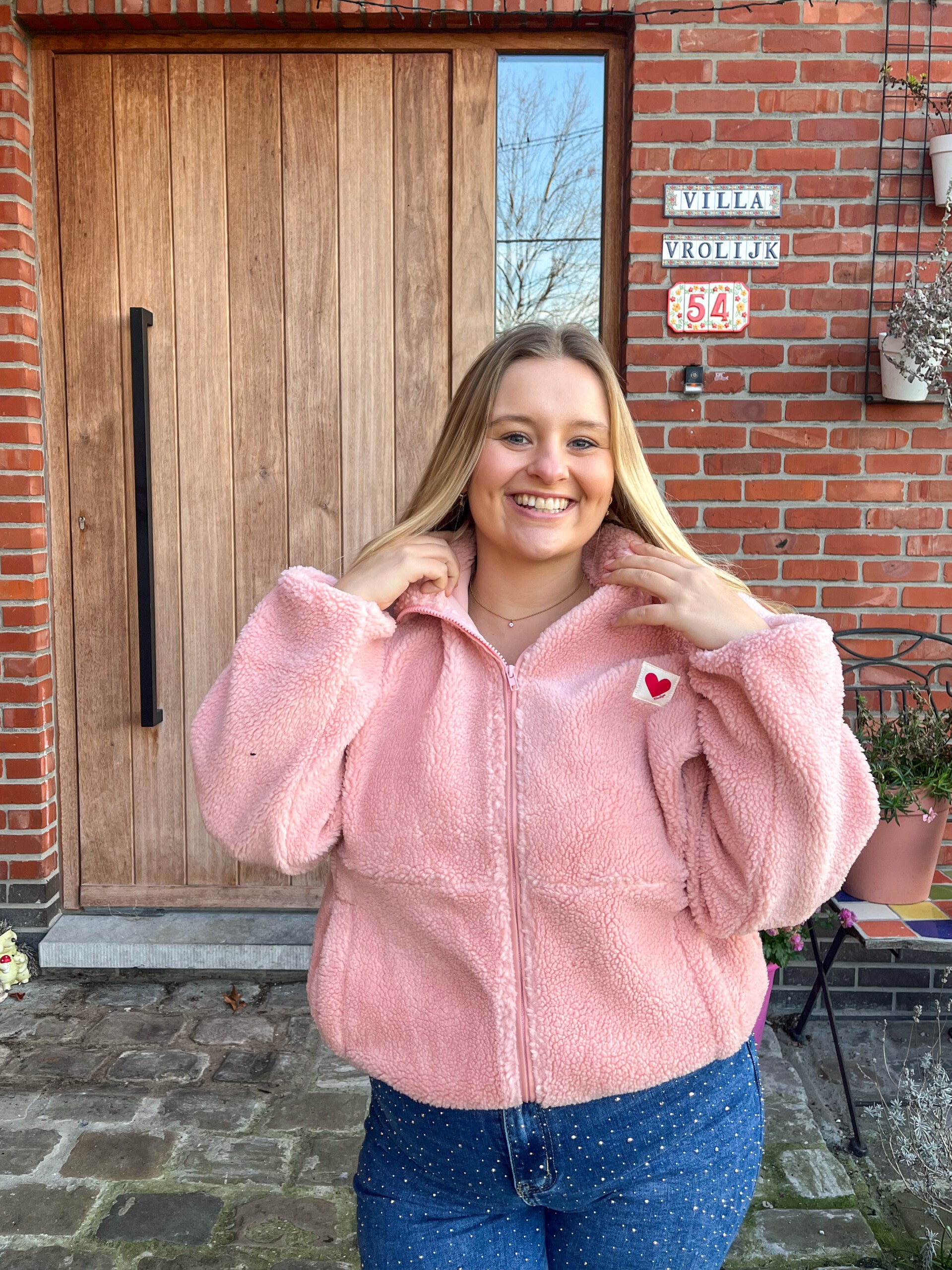 Mina teddy sweater Pink