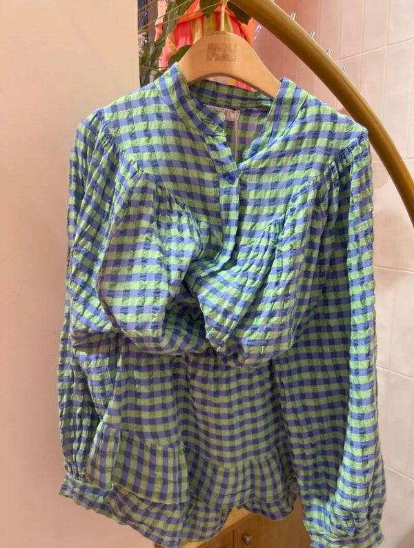 Merel set vichy green blue