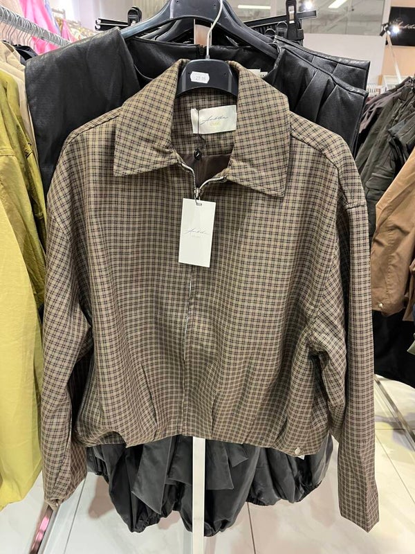 Amalia jacket checkered beige