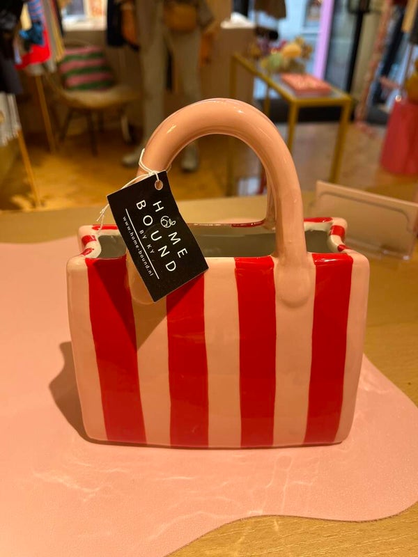 Red bag flower pot small
