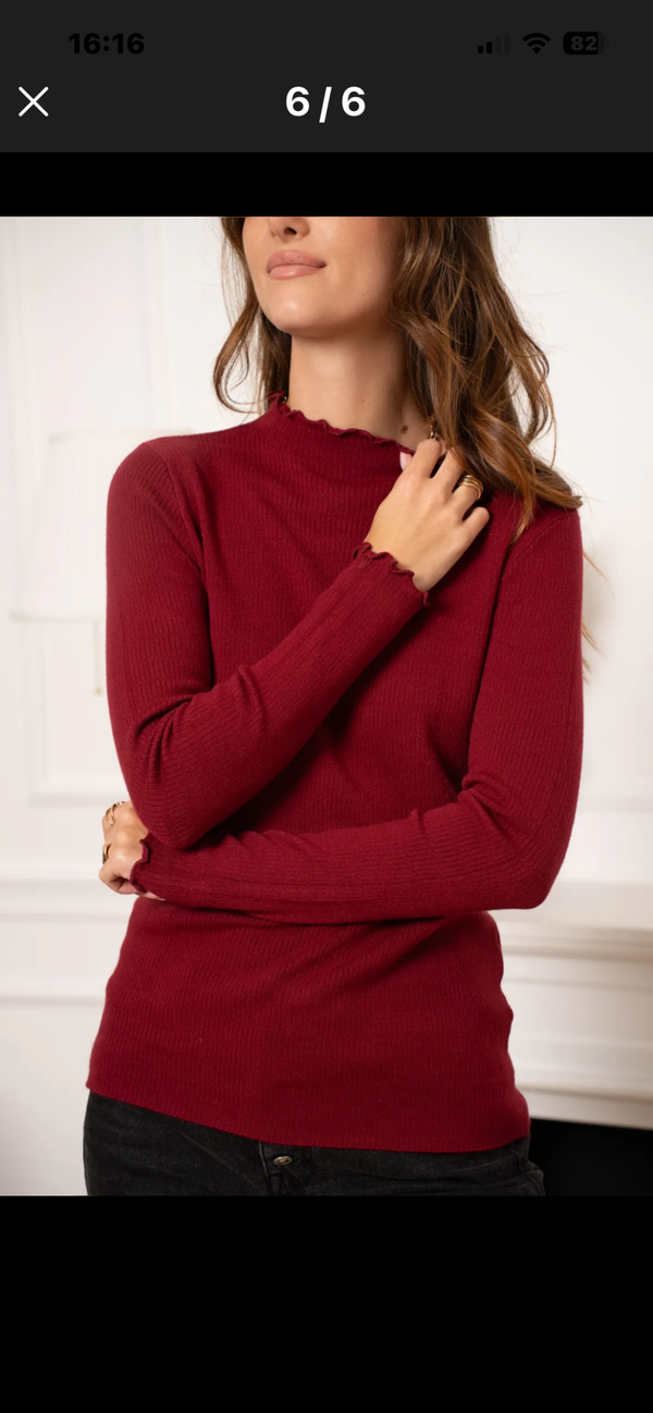Frie longsleeve bordeaux